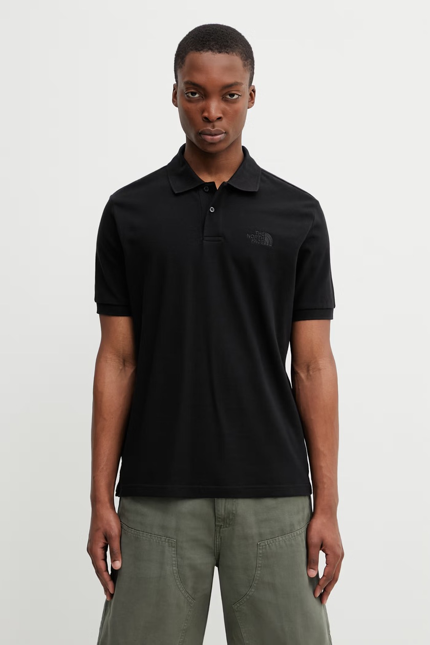 Lacoste polo shirt men's black color smooth DH5522 at PRM US