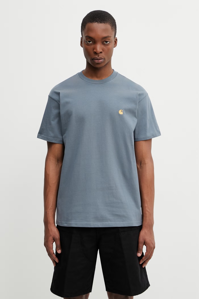 Ader Error t-shirt Edca Logo T-shirt men's blue color BMADFWTS0104