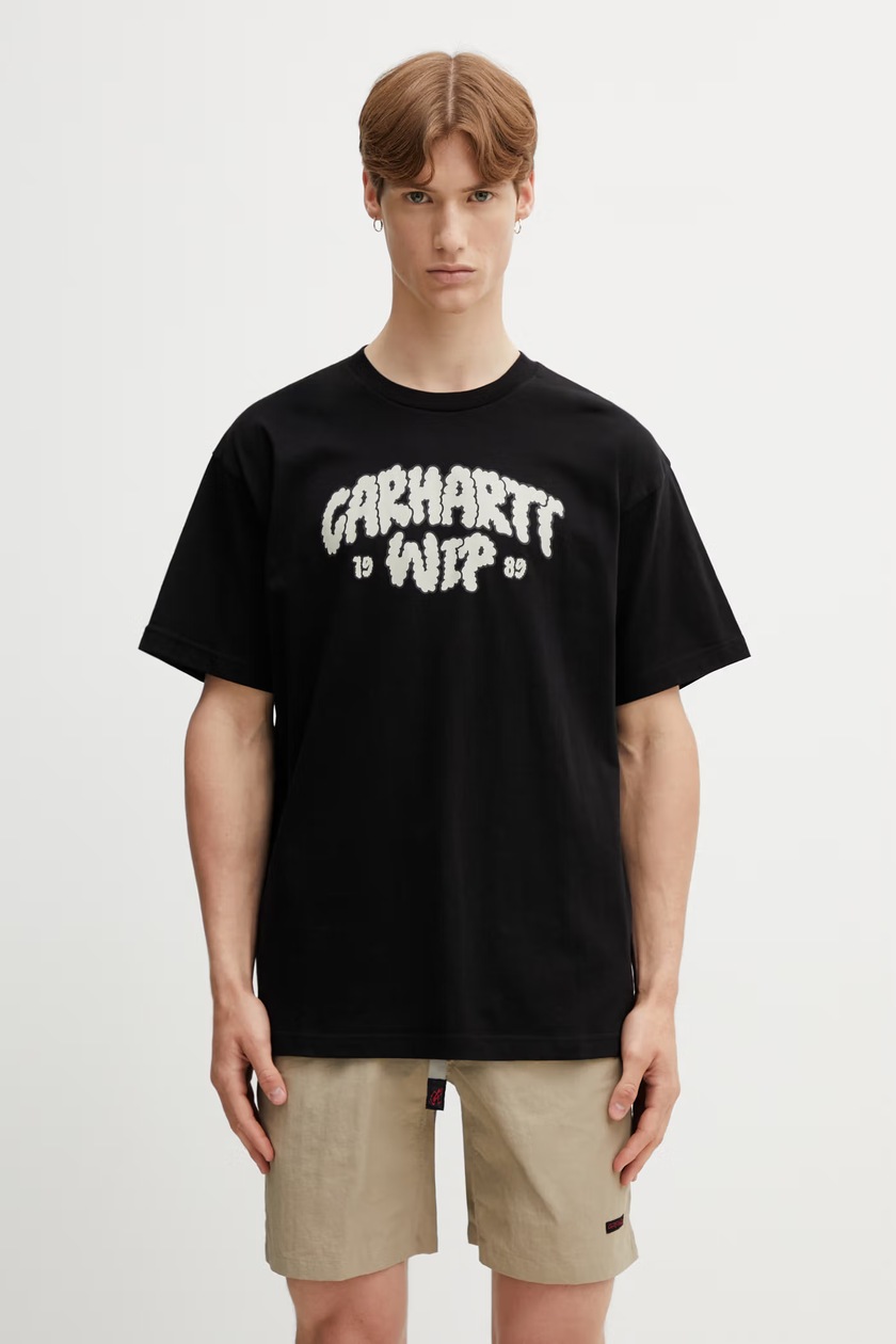 Carhartt WIP cotton t-shirt Greatest Hits men's black color with a