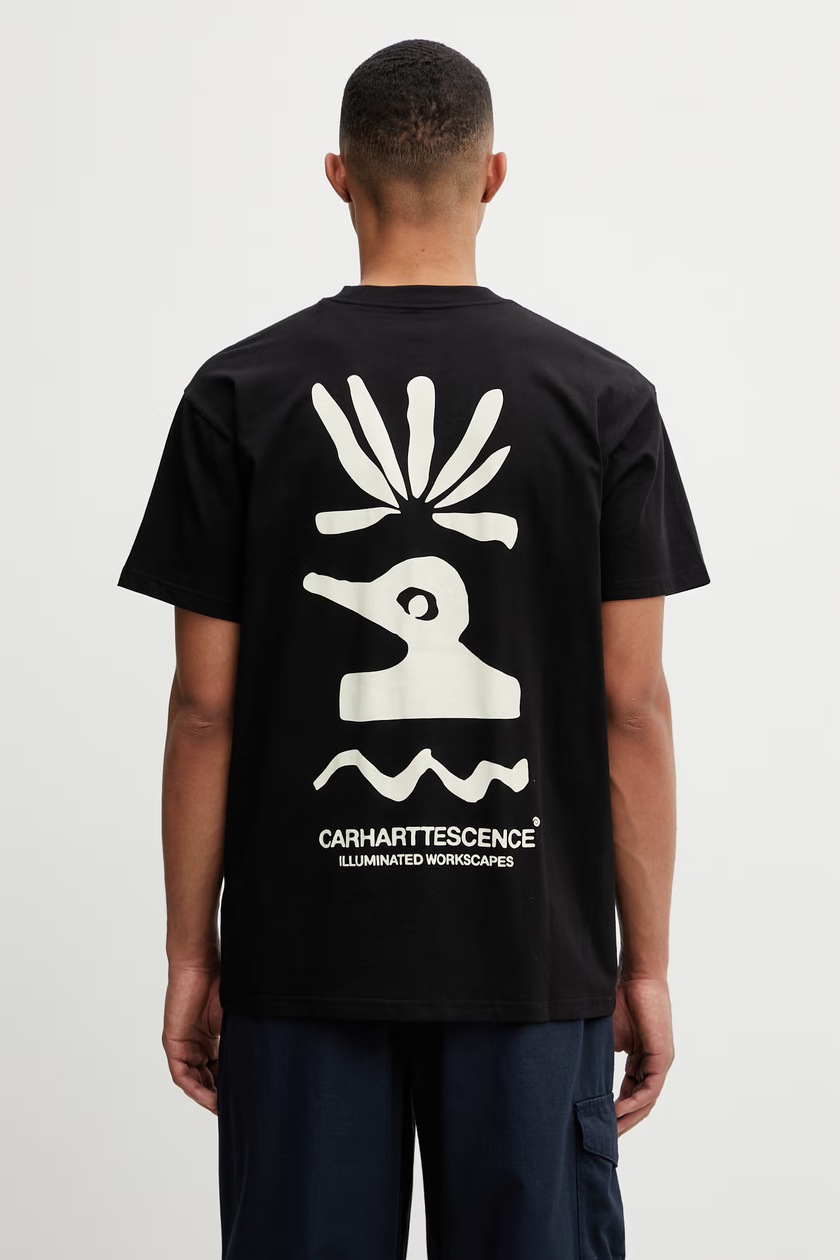 Carhartt WIP cotton t-shirt S/S Hotel Keys men's black color with