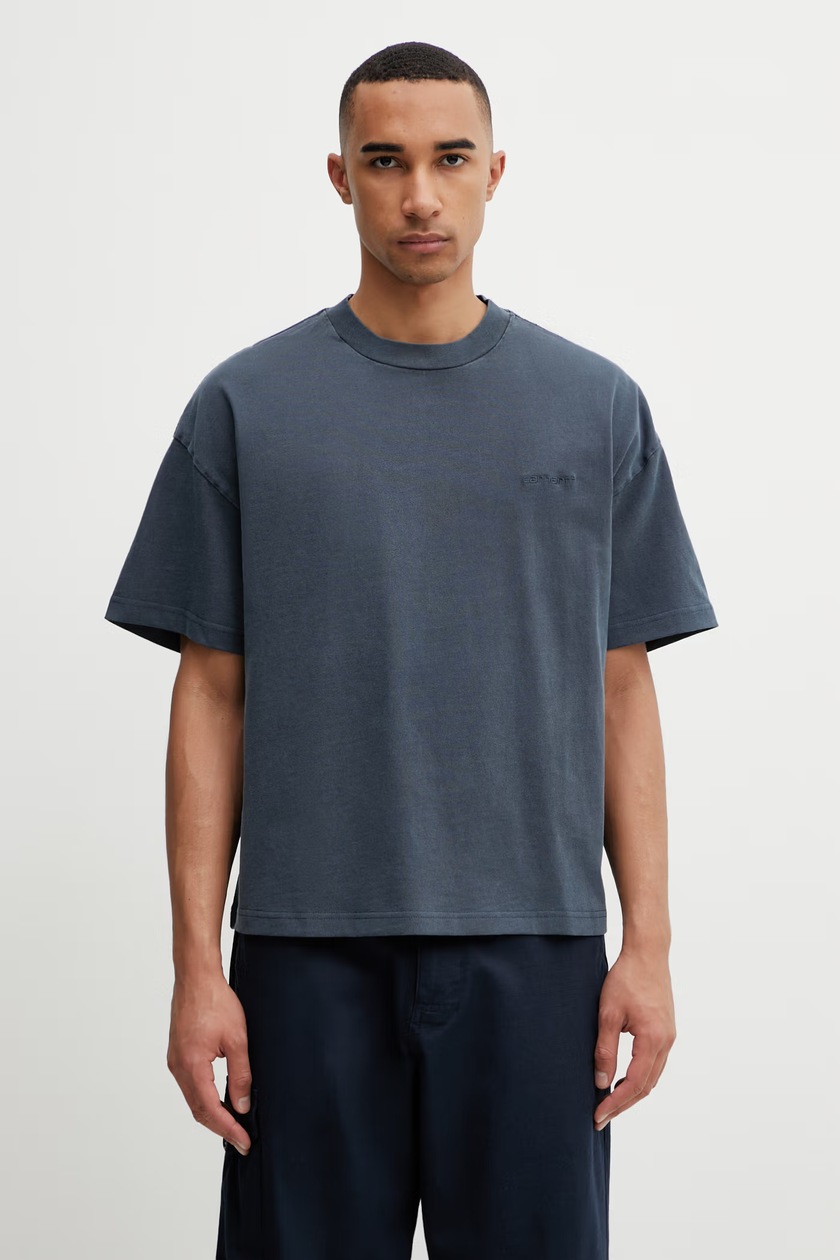 Daily Paper cotton t-shirt Dias men's gray color with a print