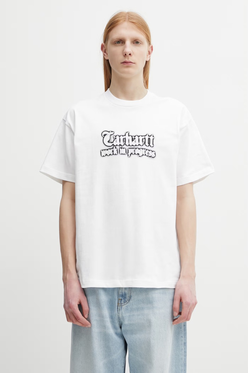 Carhartt WIP cotton t-shirt S/S WIP T-Shirt white color with an