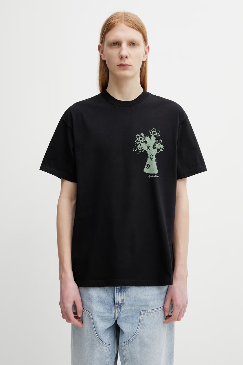 Carhartt WIP cotton t-shirt S/S Hotel Keys men's black color with