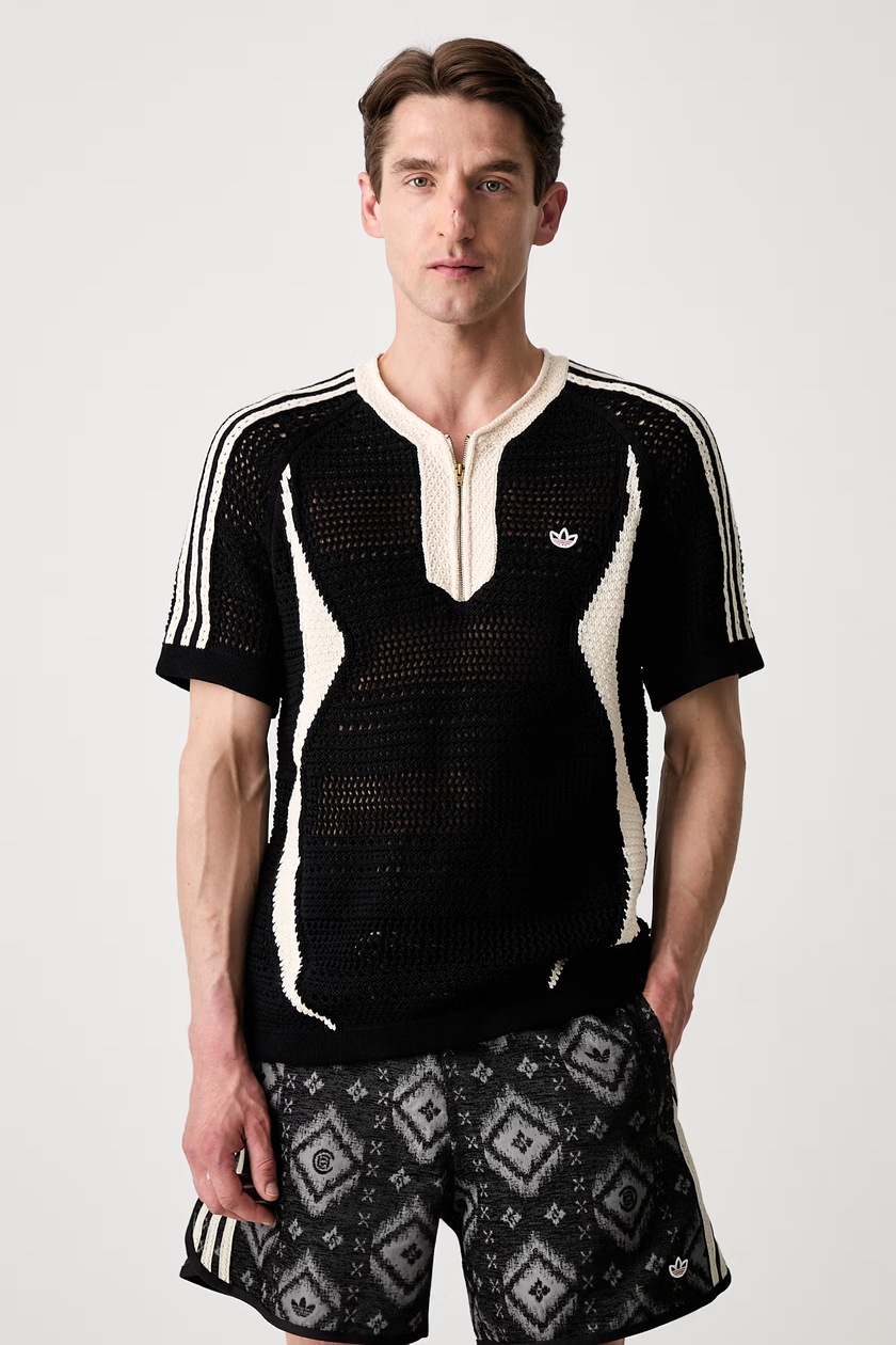 Хлопковая футболка adidas Originals 3S PANEL TEE мужская цвет