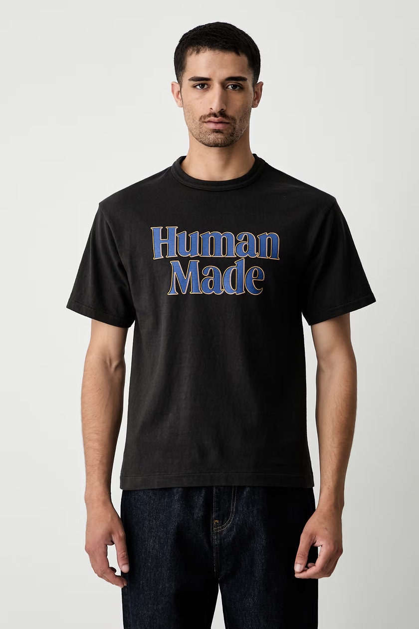 Human Made cotton t-shirt Graphic men's black color with a print
