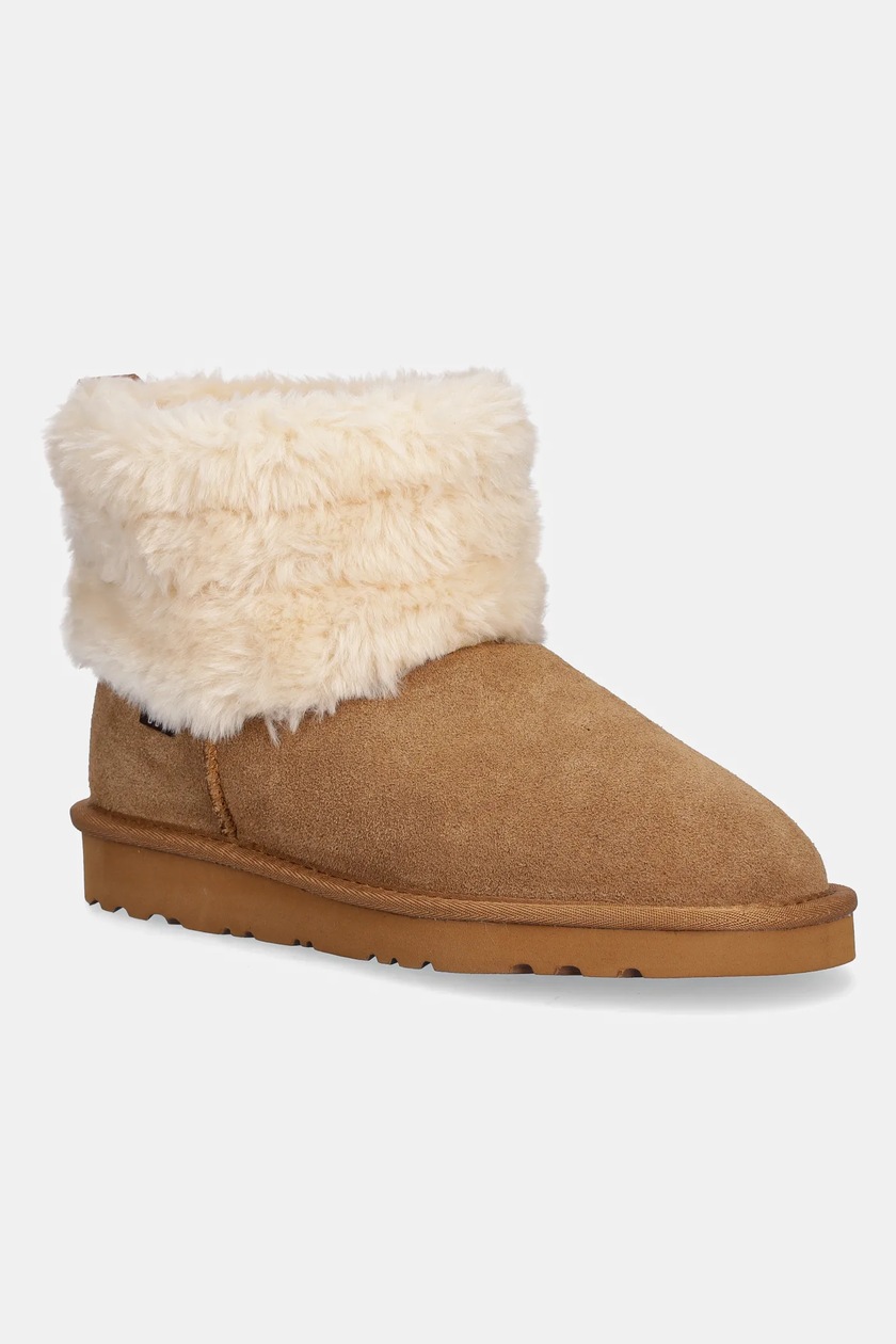 Замшеві чоботи Skechers KEEP COZY колір коричневий 169143 | ANSWEAR.ua