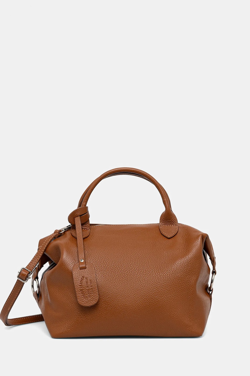 Tory Burch torebka zamszowa Lee Radziwill kolor brązowy Tory Burch torebka zamszowa Lee Radziwill kolor brązowy