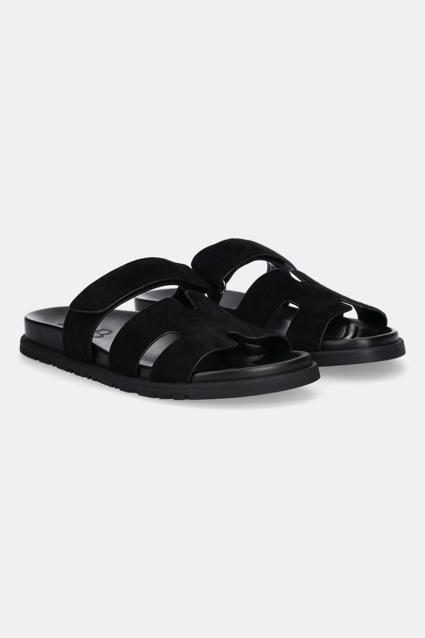 A2B25■ ※ lulu※ Answear.LAB klapki zamszowe damskie kolor czarny | Answear.com