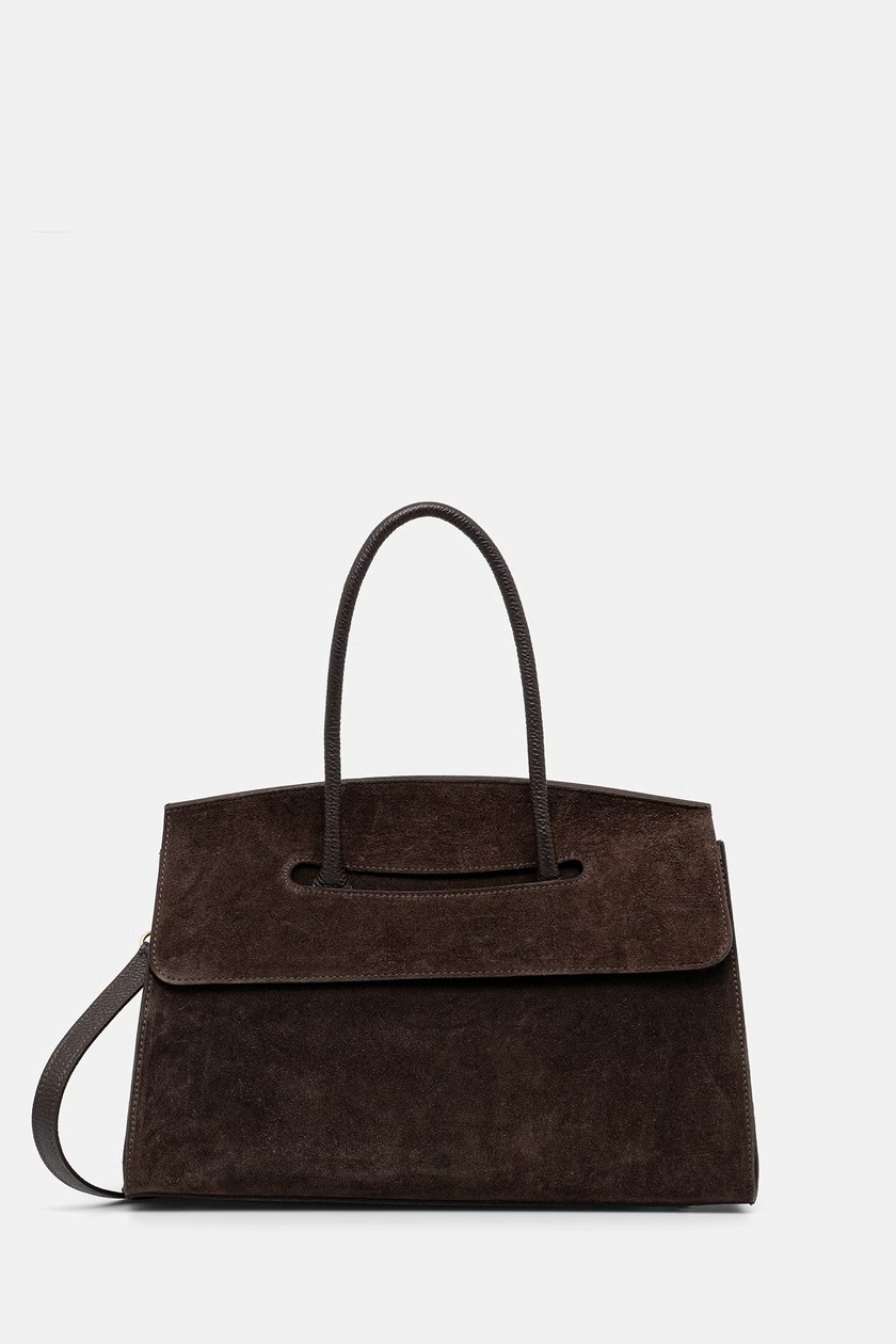 JTKSSCS Borsa Camoscio Marrone A Tracolla – Capiente, Con Chiusura Magnetica, Per Lavoro E Viaggi