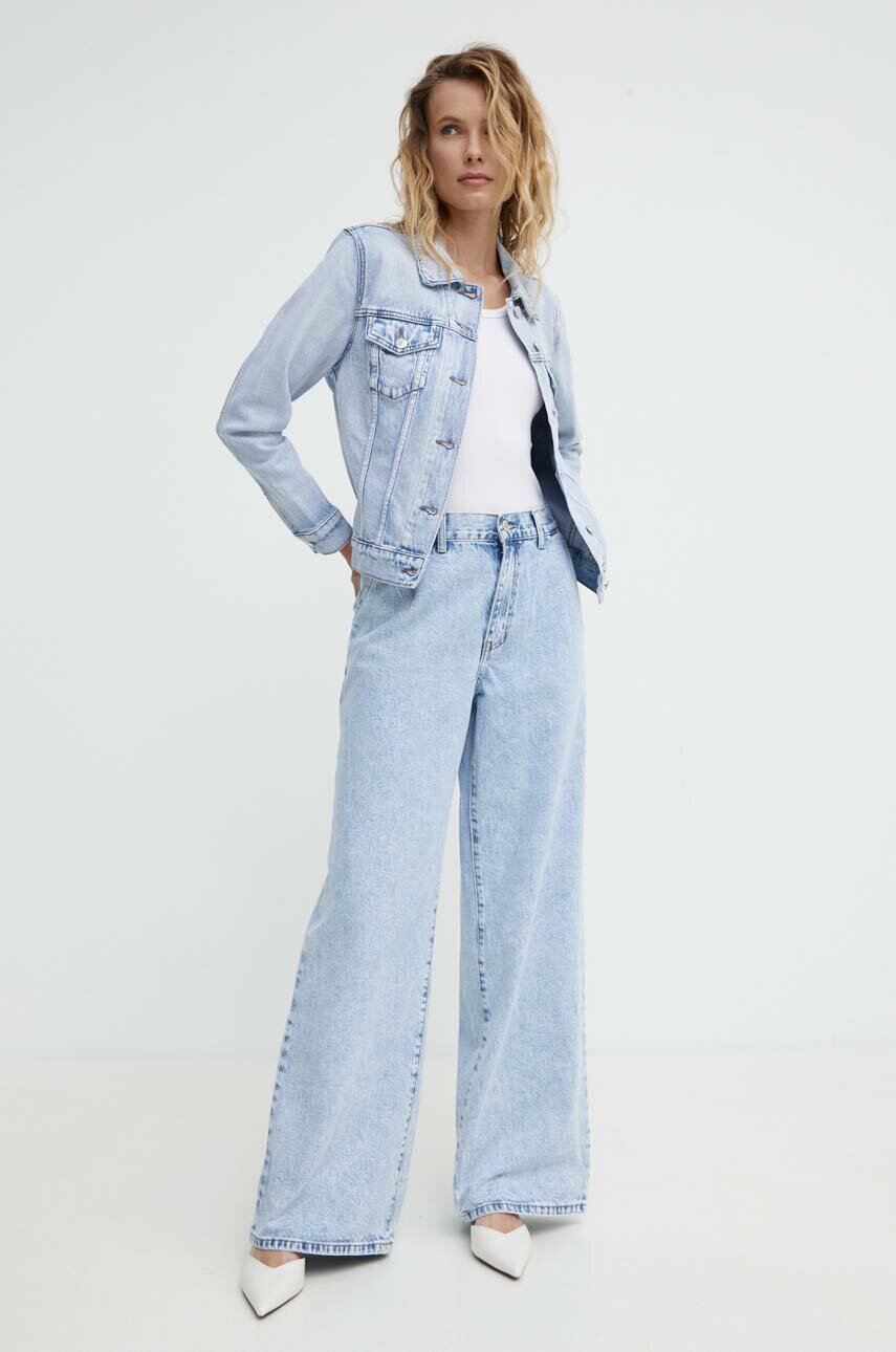 adidas Originals jeansy DENIM ZIP PANT damskie kolor adidas Originals jeansy DENIM ZIP PANT damskie kolor