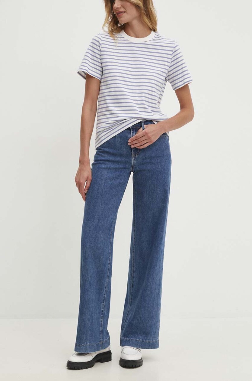 adidas Originals jeansy DENIM ZIP PANT damskie kolor adidas Originals jeansy DENIM ZIP PANT damskie kolor