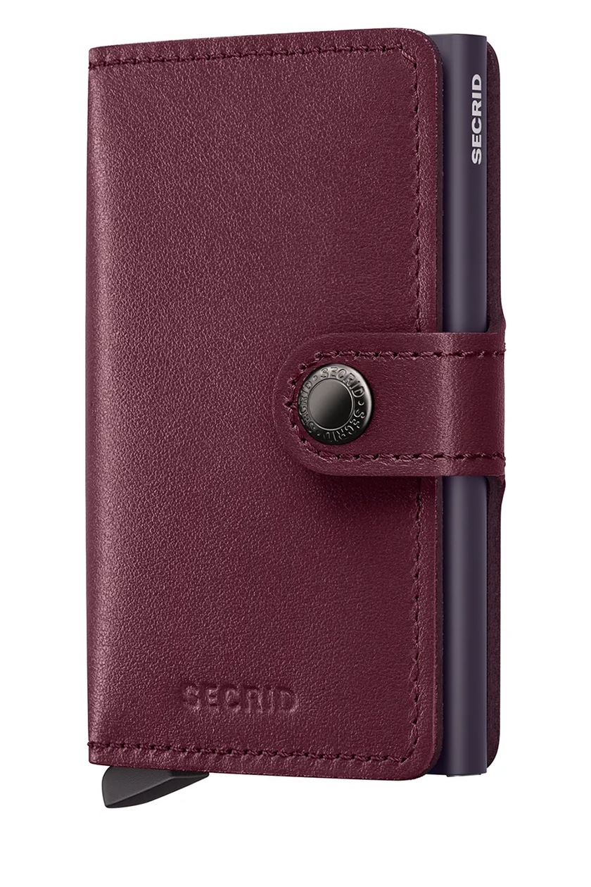 MM6 Maison Margiela leather card holder maroon color SA5UI0026