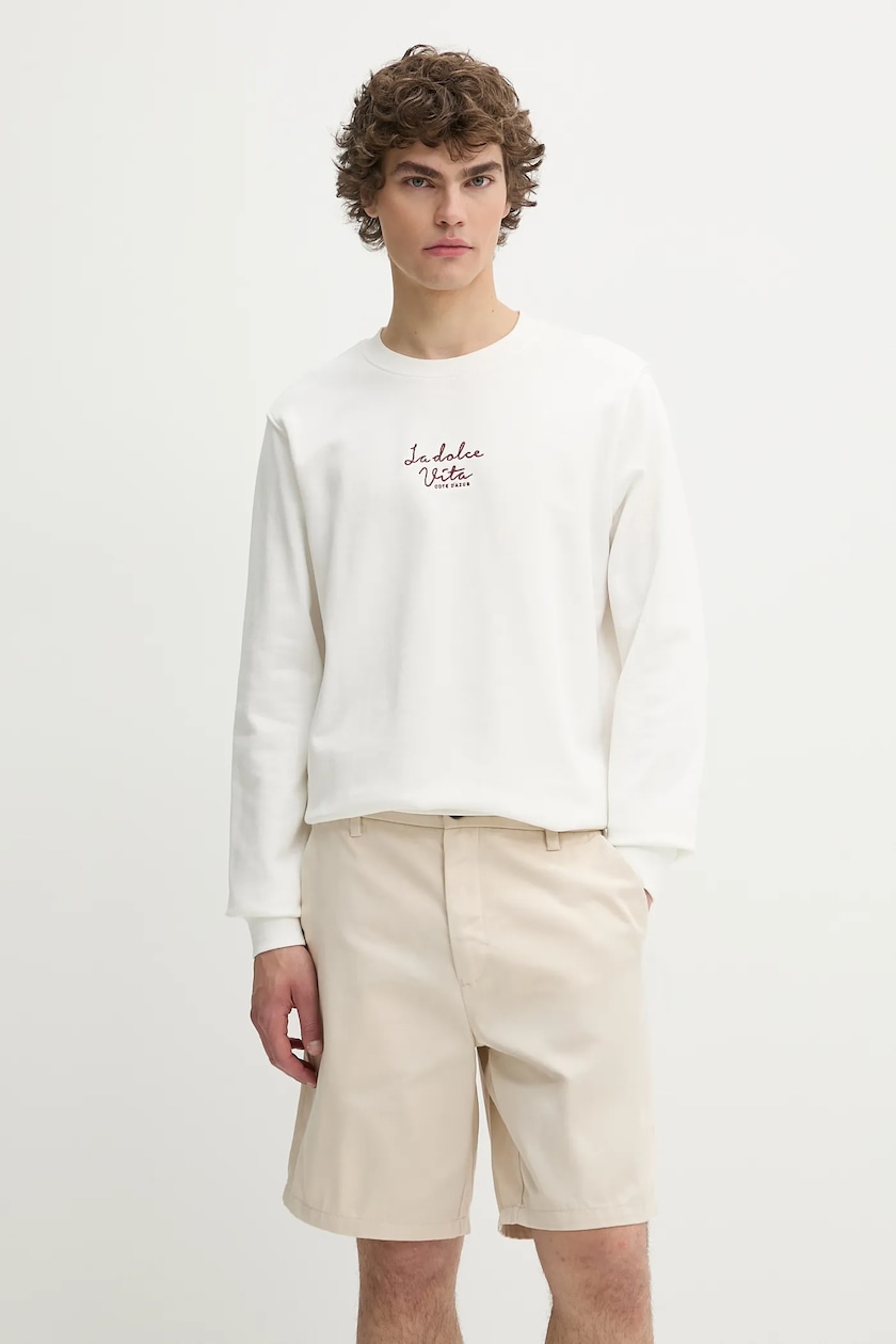 Diesel bluza bawełniana S-BOXT-HOOD-DIV męska kolor biały z Diesel bluza bawełniana S-BOXT-HOOD-DIV męska kolor biały z