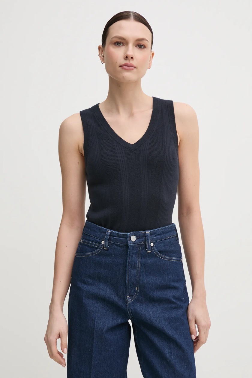Хлопковый свитер Tommy Hilfiger цвет синий лёгкий WW0WW45207