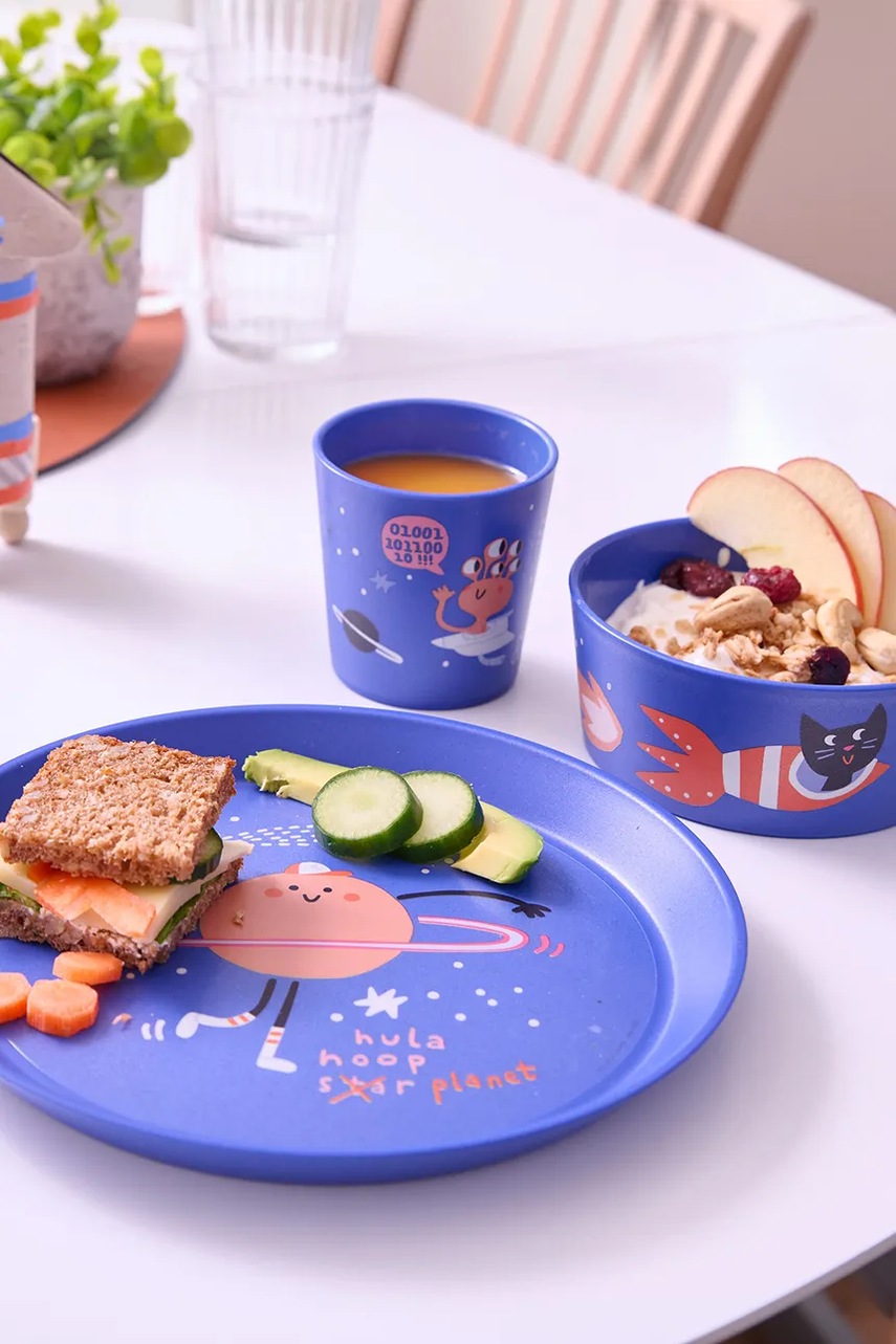 Παιδικό σερβίτσιο πιάτων Koziol 3-pack χρώμα: ναυτικό μπλε φωτογραφία