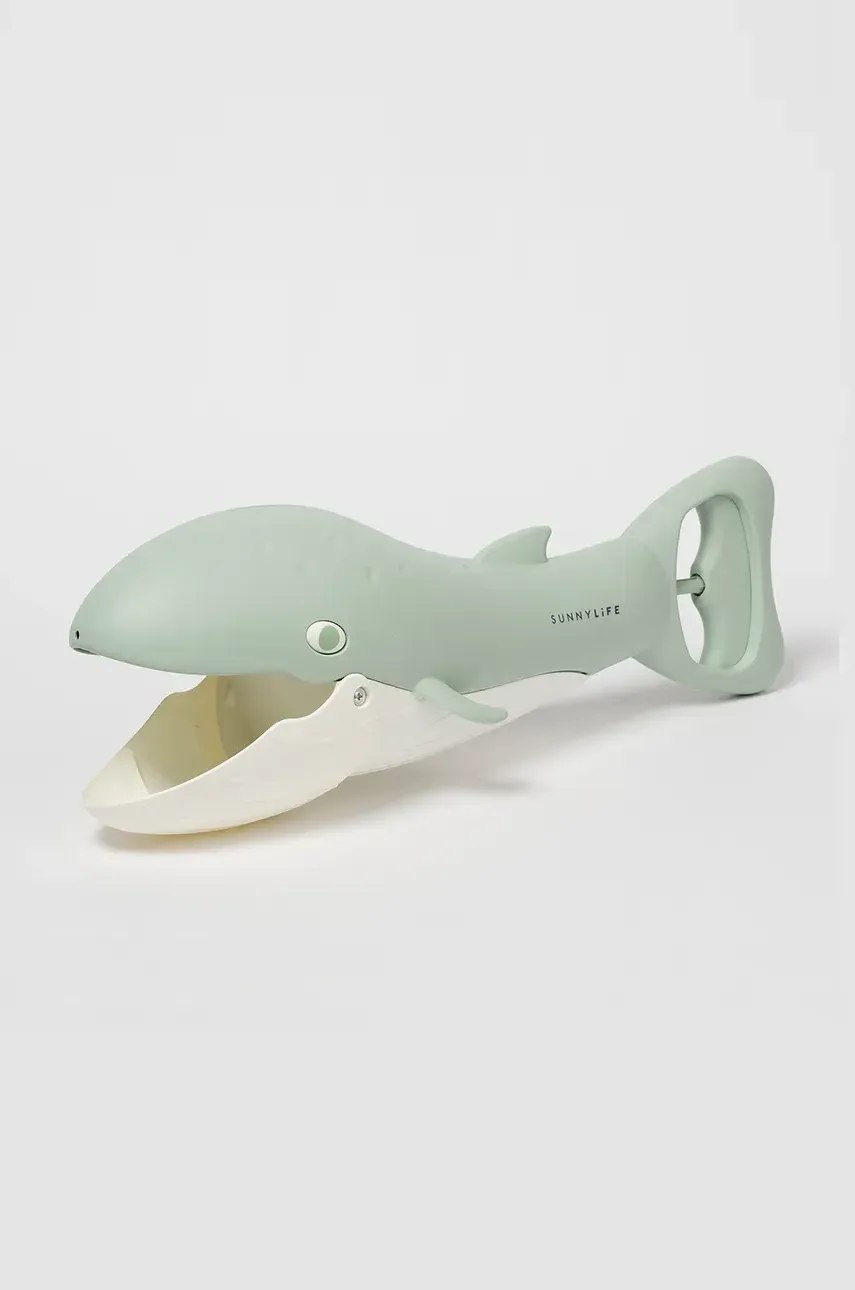 Levně Hračka na písek SunnyLife Whale Green tyrkysová barva