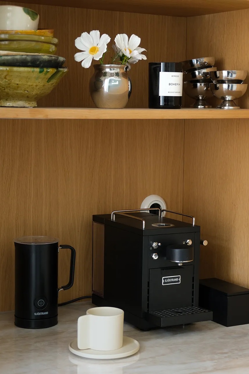 Sjostrand μηχανή εσπρέσο του καφέ από ανοξείδωτο χάλυβα 25,8 x 19,2 x 33,7 cm φωτογραφία