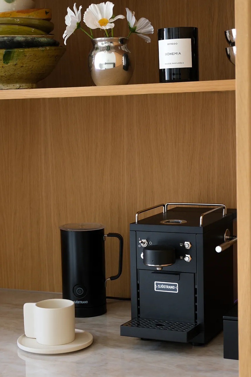 Sjostrand μηχανή εσπρέσο του καφέ από ανοξείδωτο χάλυβα 25,8 x 19,2 x 33,7 cm φωτογραφία