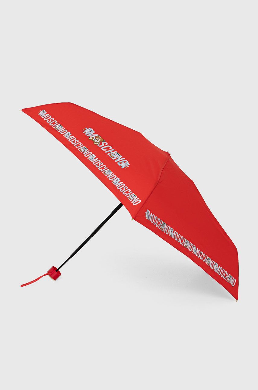 Levně Deštník Moschino červená barva, 8123
