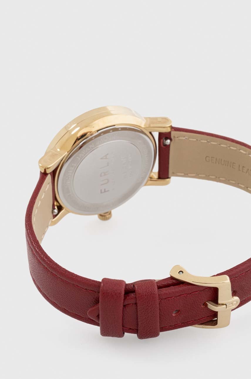 

Годинник Furla жіночий колір бордовий