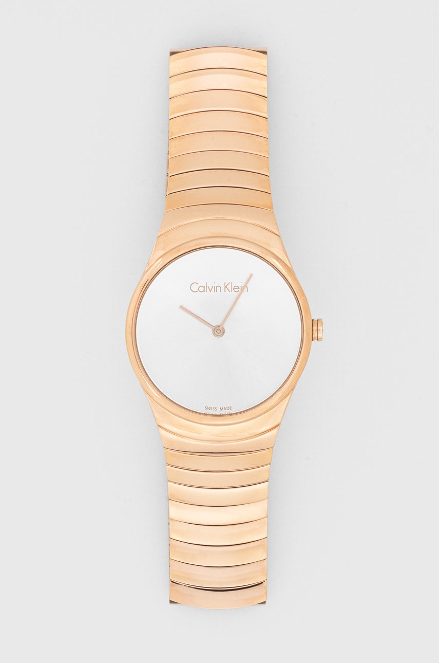Hodinky Calvin Klein dámské, zlatá barva