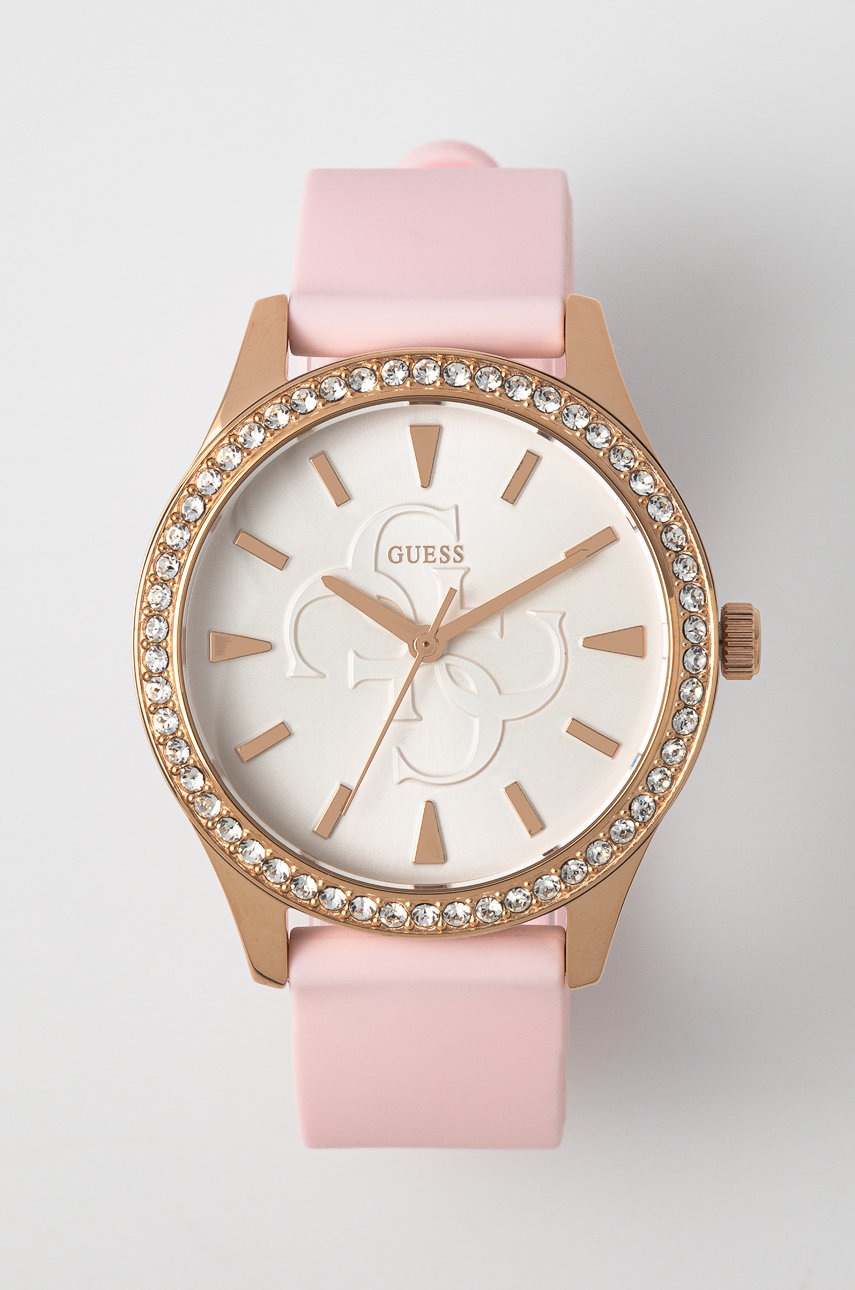 

Часовник Guess дамски в розово, Розов