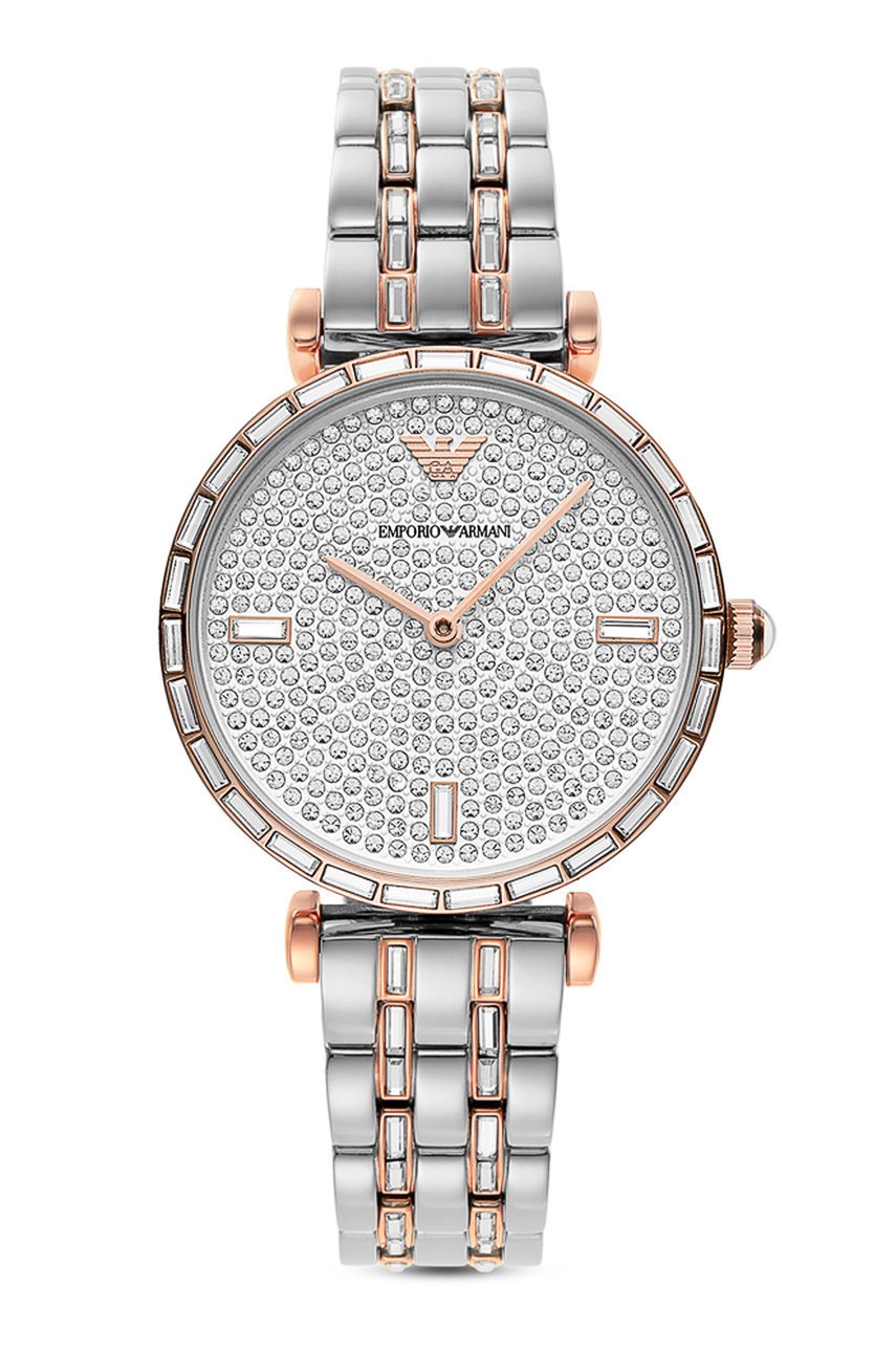 

Часовник Emporio Armani AR11293 дамски в сребристо, Сребърен