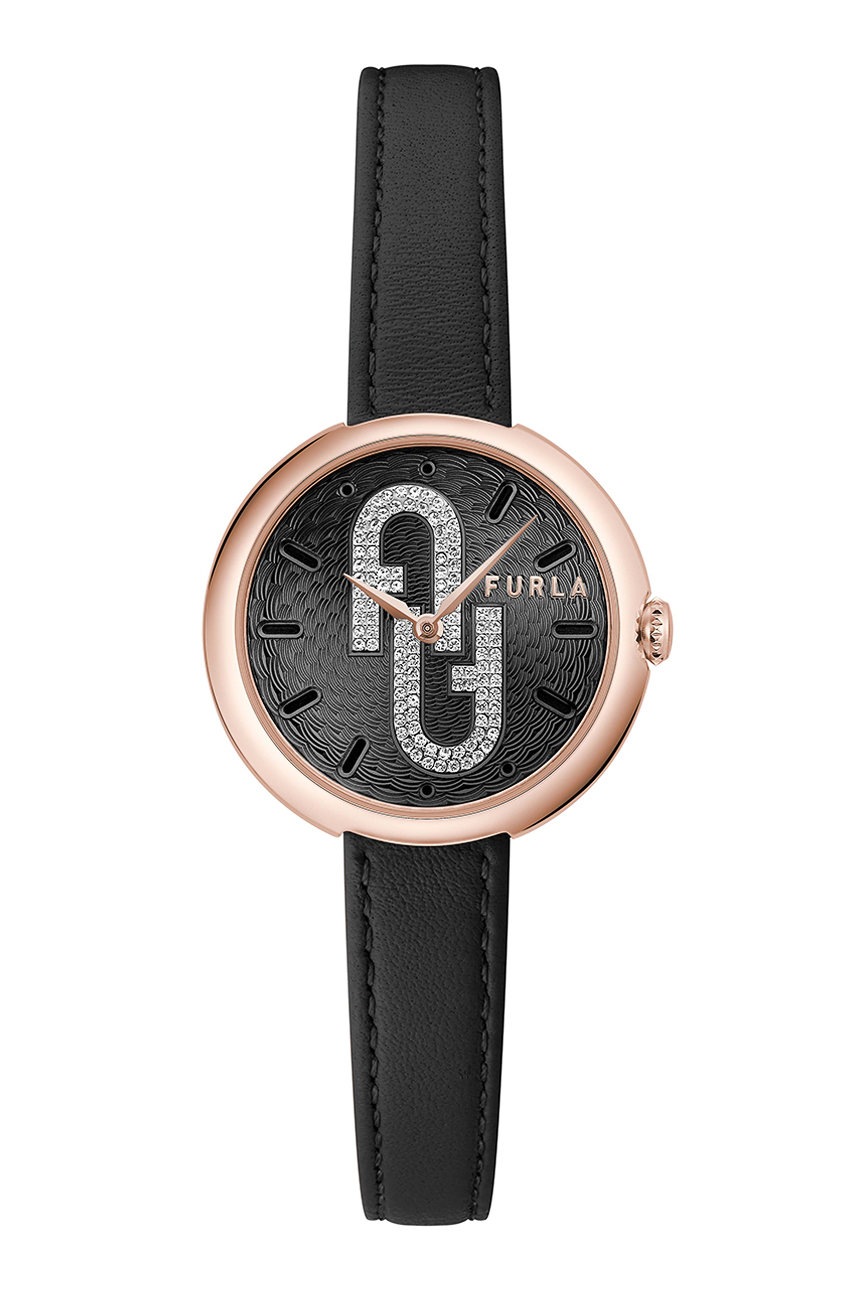 

Часовник Furla WW00005008L3 дамски в черно, Черен