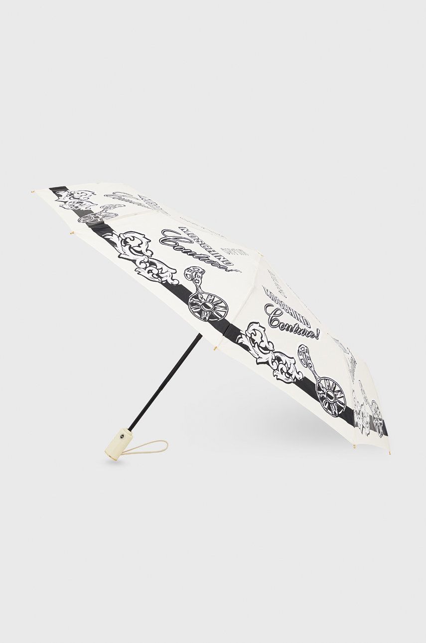 Levně Deštník Moschino béžová barva, 8947
