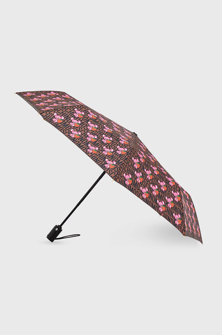 Moschino parasol kolor brązowy