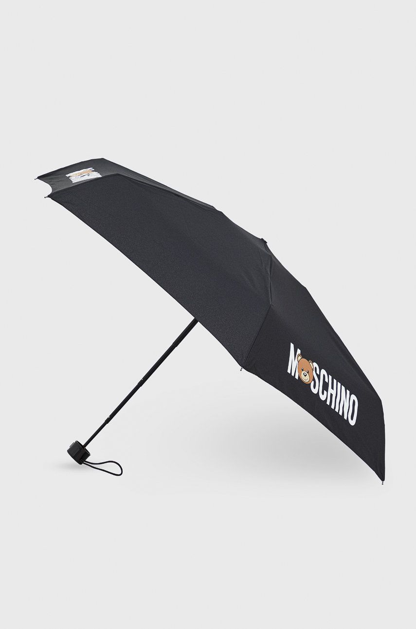 Levně Deštník Moschino černá barva, 8430