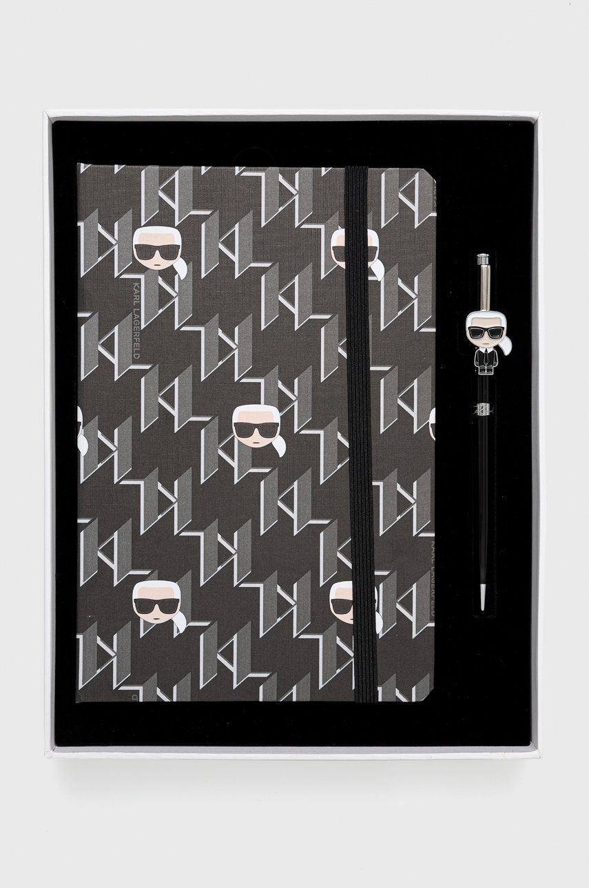 Karl Lagerfeld notes i długopis kolor czarny