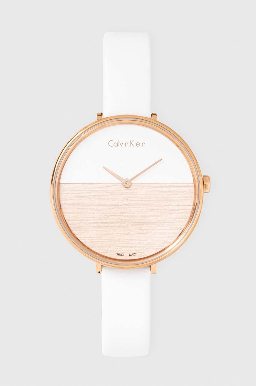 Levně Hodinky Calvin Klein bílá barva