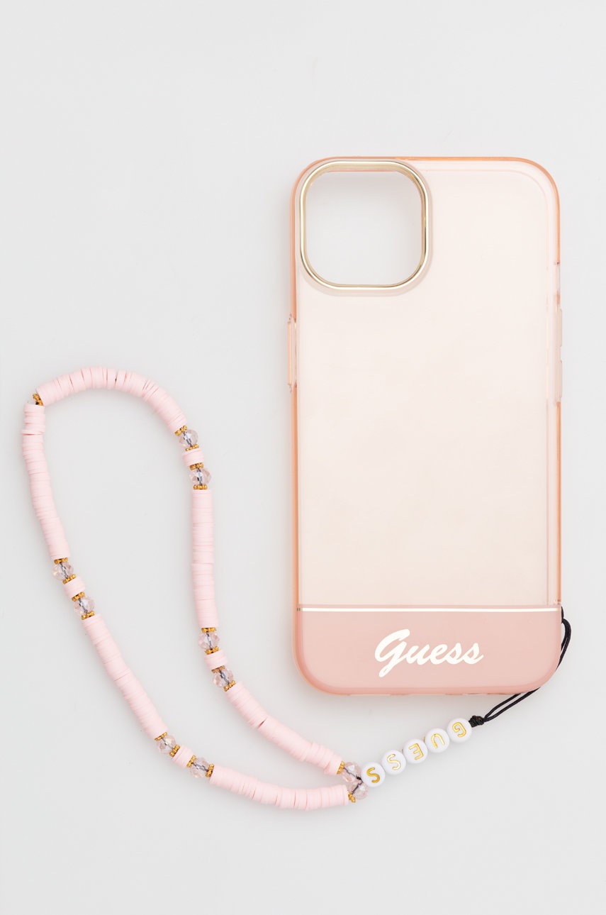 

Кейс за телефон Guess Iphone 14 6,1" в розово, Розов
