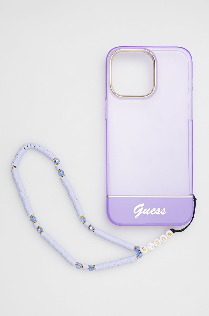 Levně Obal na telefon Guess Iphone 14 Pro Max 6,7" fialová barva