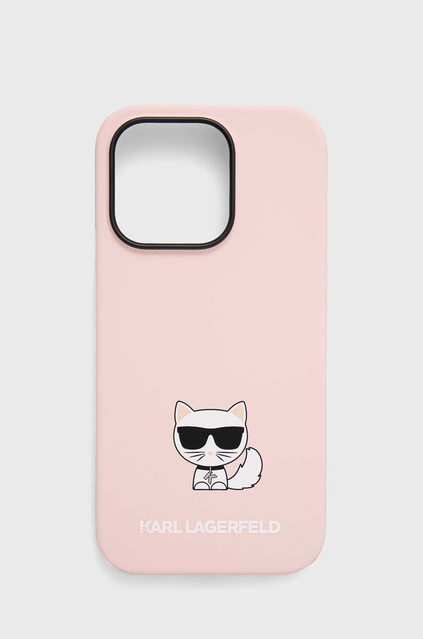 

Чехол на телефон Karl Lagerfeld Iphone 14 Pro 6,1" цвет розовый