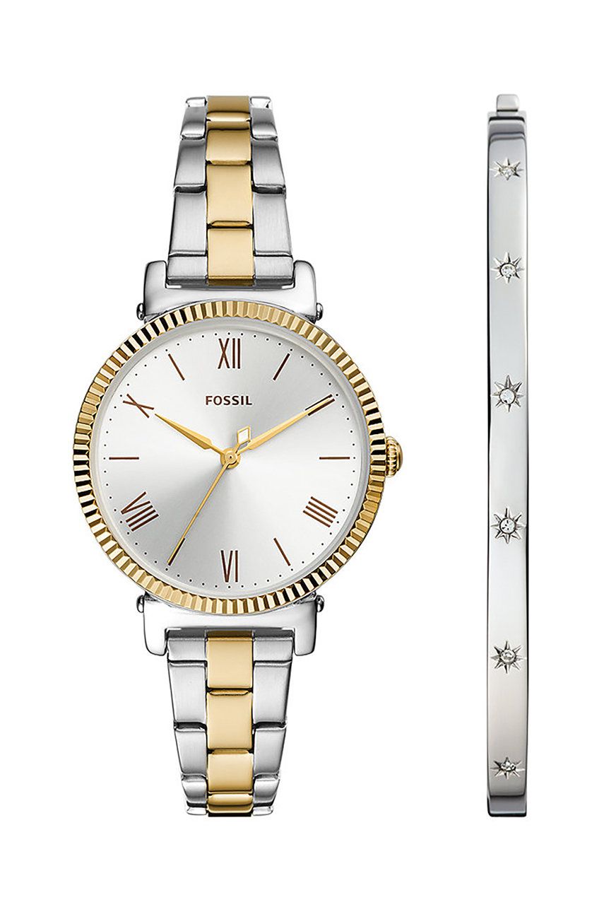 Fossil ceas si bratara femei, culoarea argintiu Accesorii imagine 2022 crono24.ro