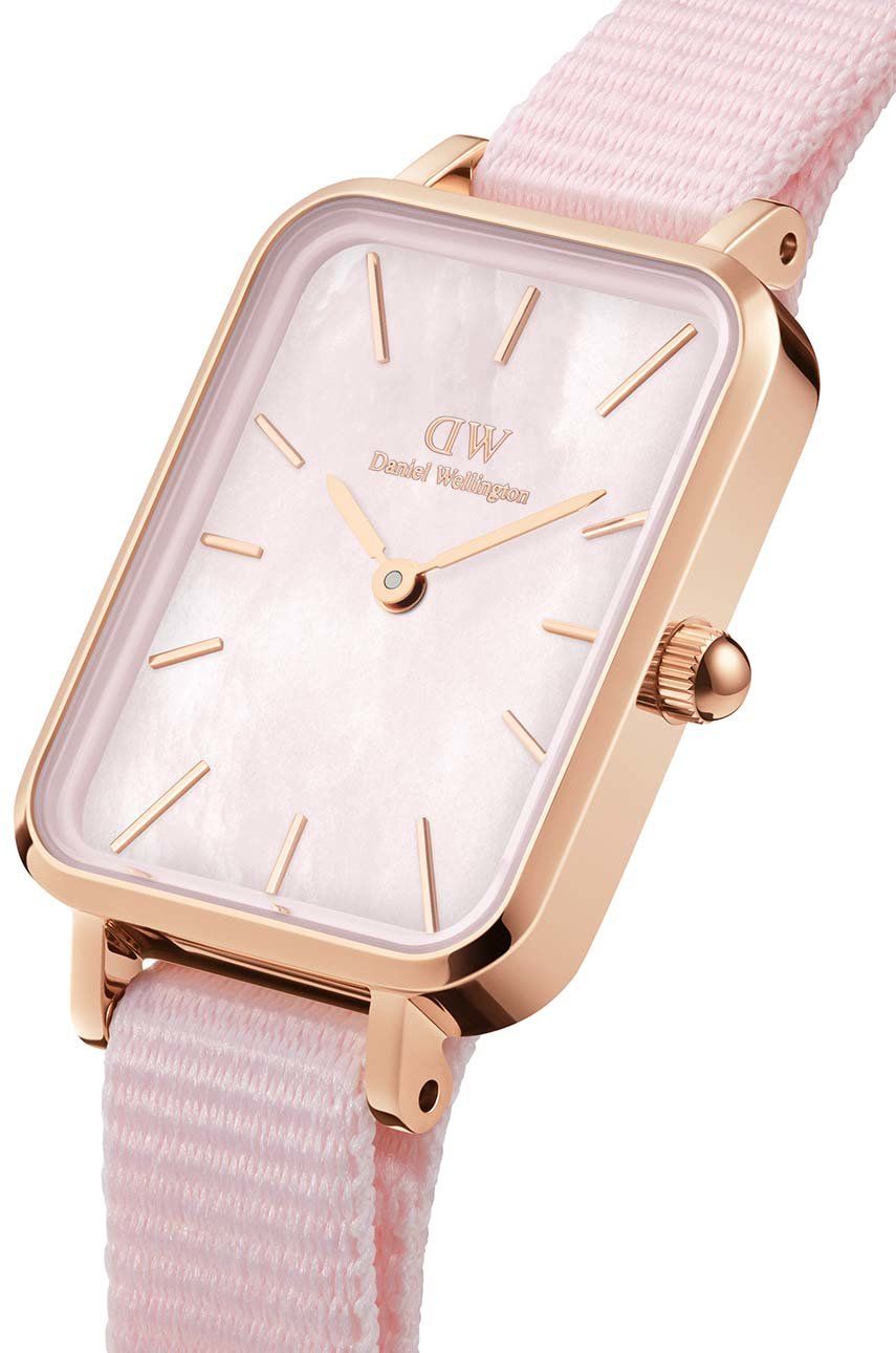 Daniel Wellington zegarek Quadro 20X26 damski kolor różowy