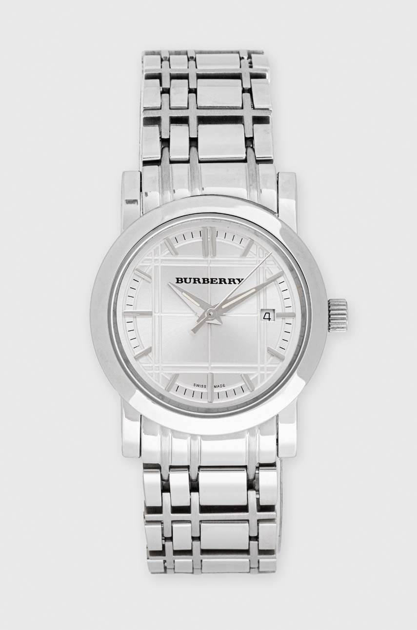 

Часовник Burberry дамски в сребристо, Сребърен