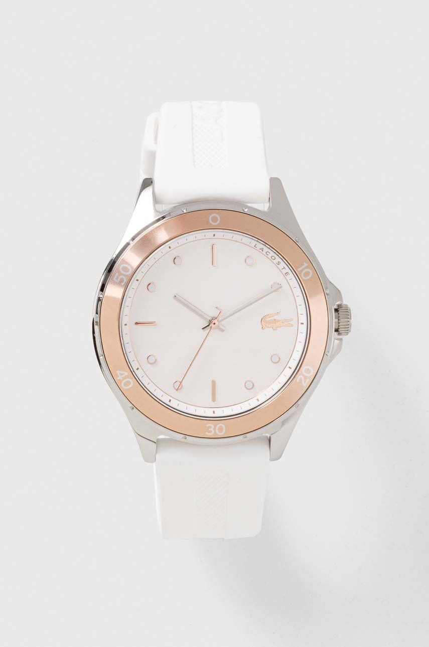 Lacoste zegarek damski kolor biały