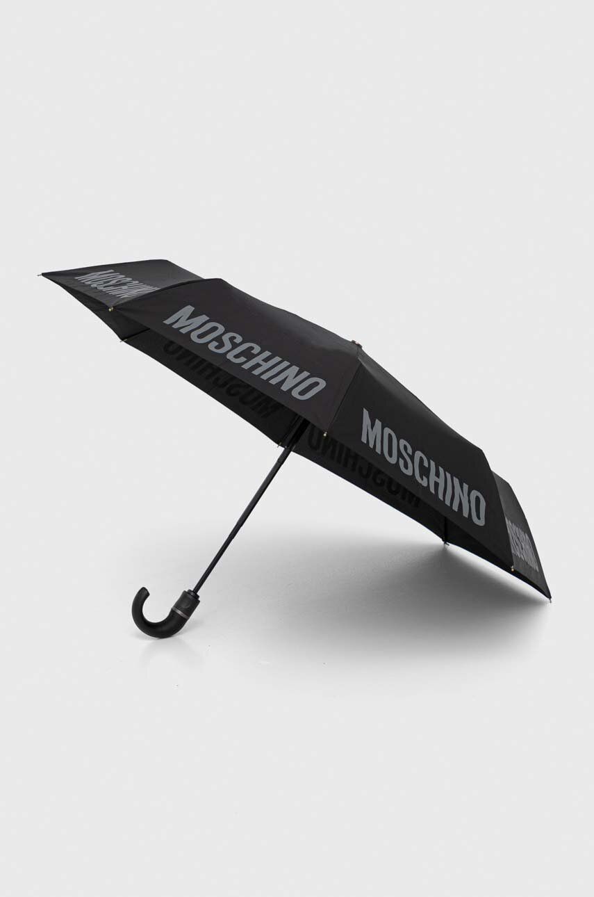 Levně Deštník Moschino černá barva, 8064