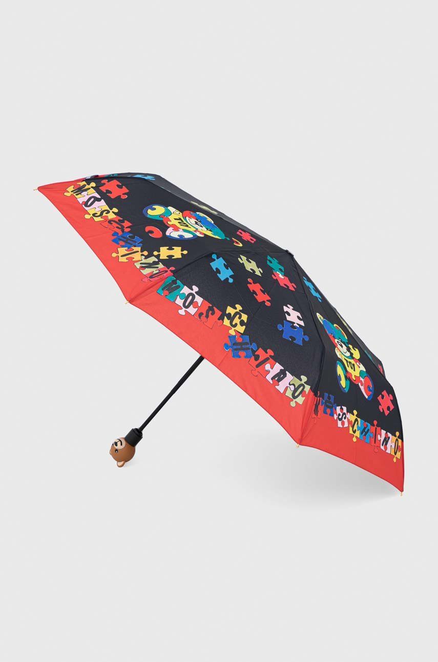 Levně Deštník Moschino černá barva, 8057
