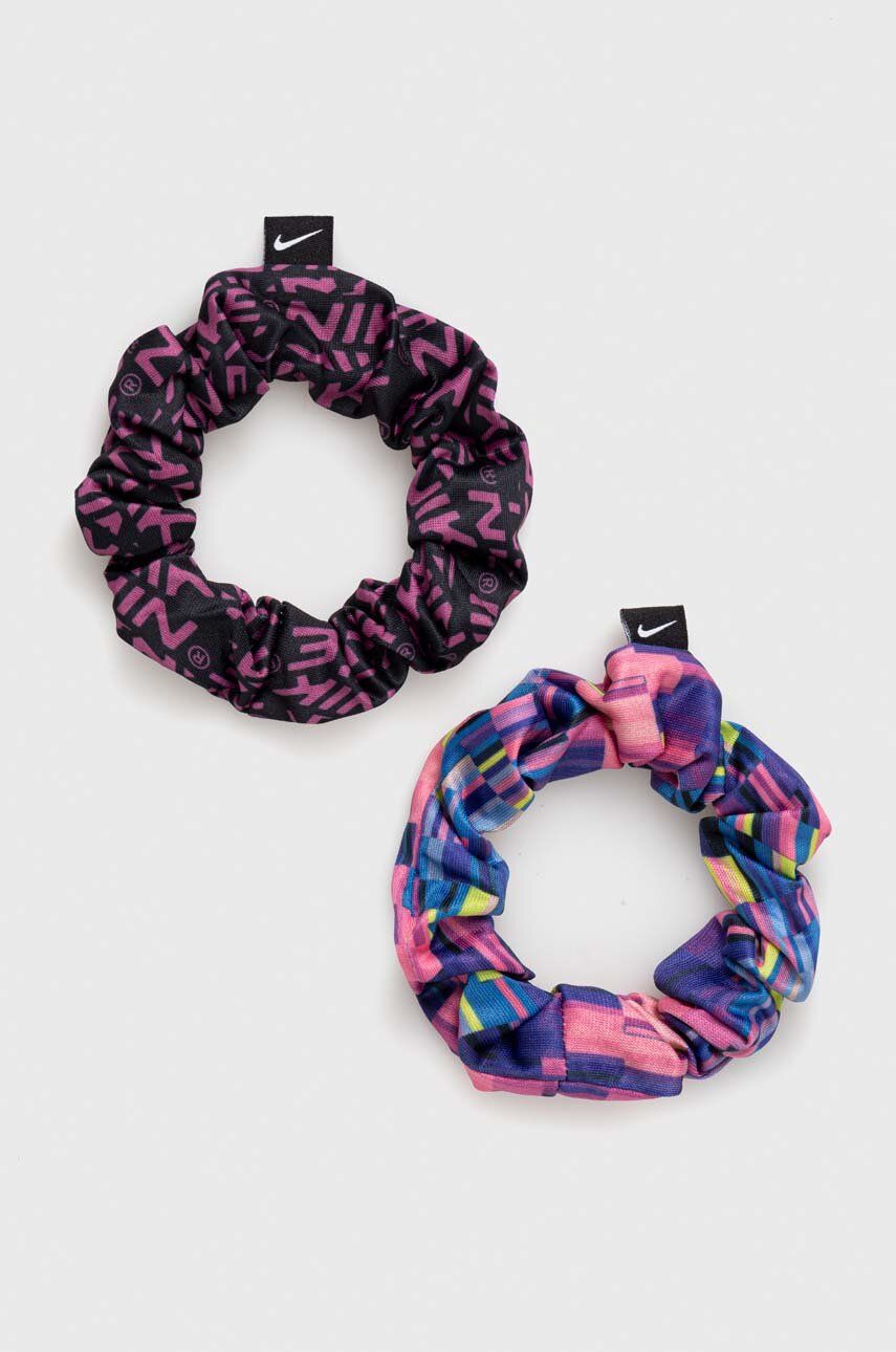 Levně Vlasové gumičky Nike 2-pack růžová barva