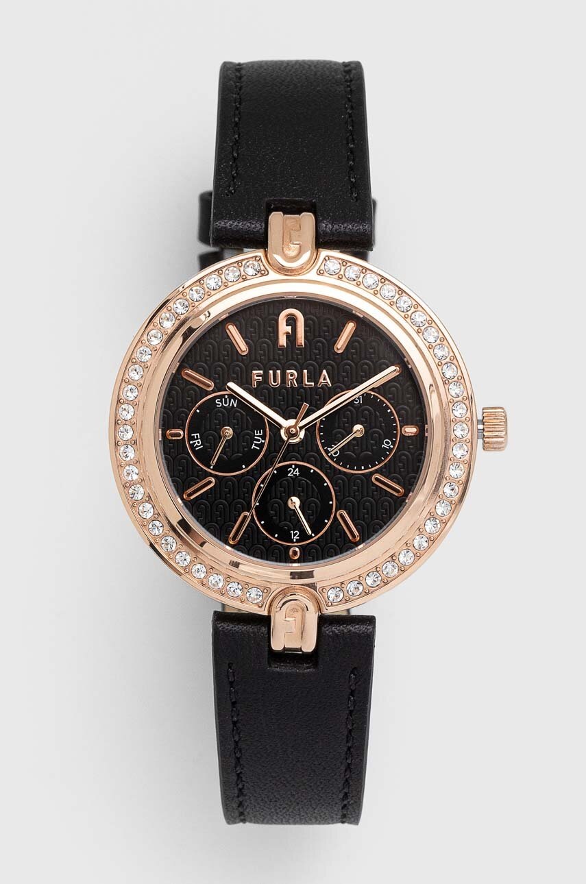 

Годинник Furla WW00030002L3 жіночий колір чорний