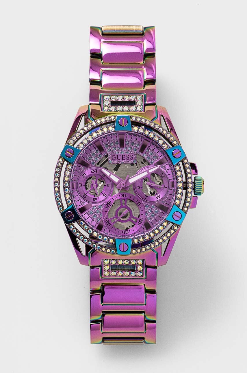 

Годинник Guess жіночий колір фіолетовий