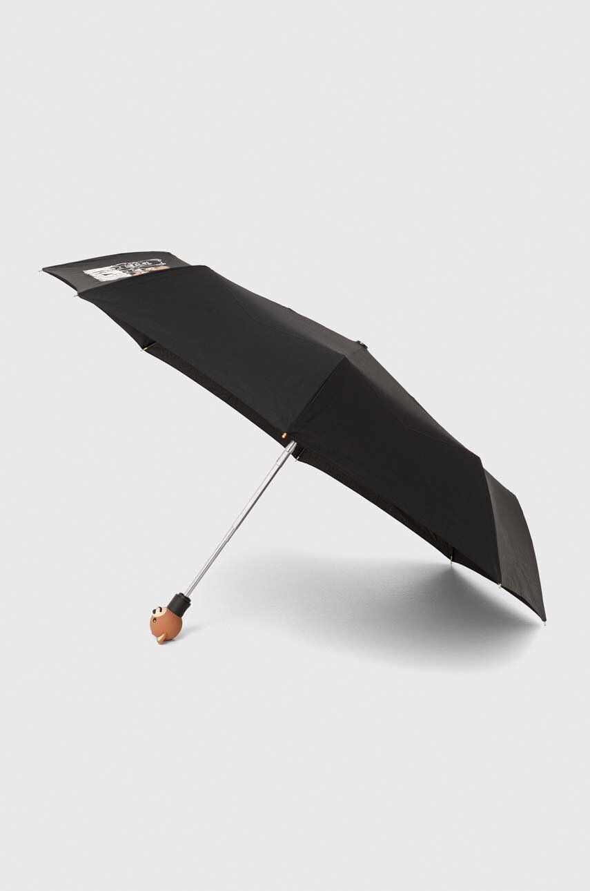 Levně Deštník Moschino černá barva, 8061 OPENCLOSEA