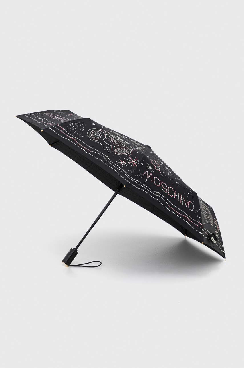 Levně Deštník Moschino černá barva, 8198
