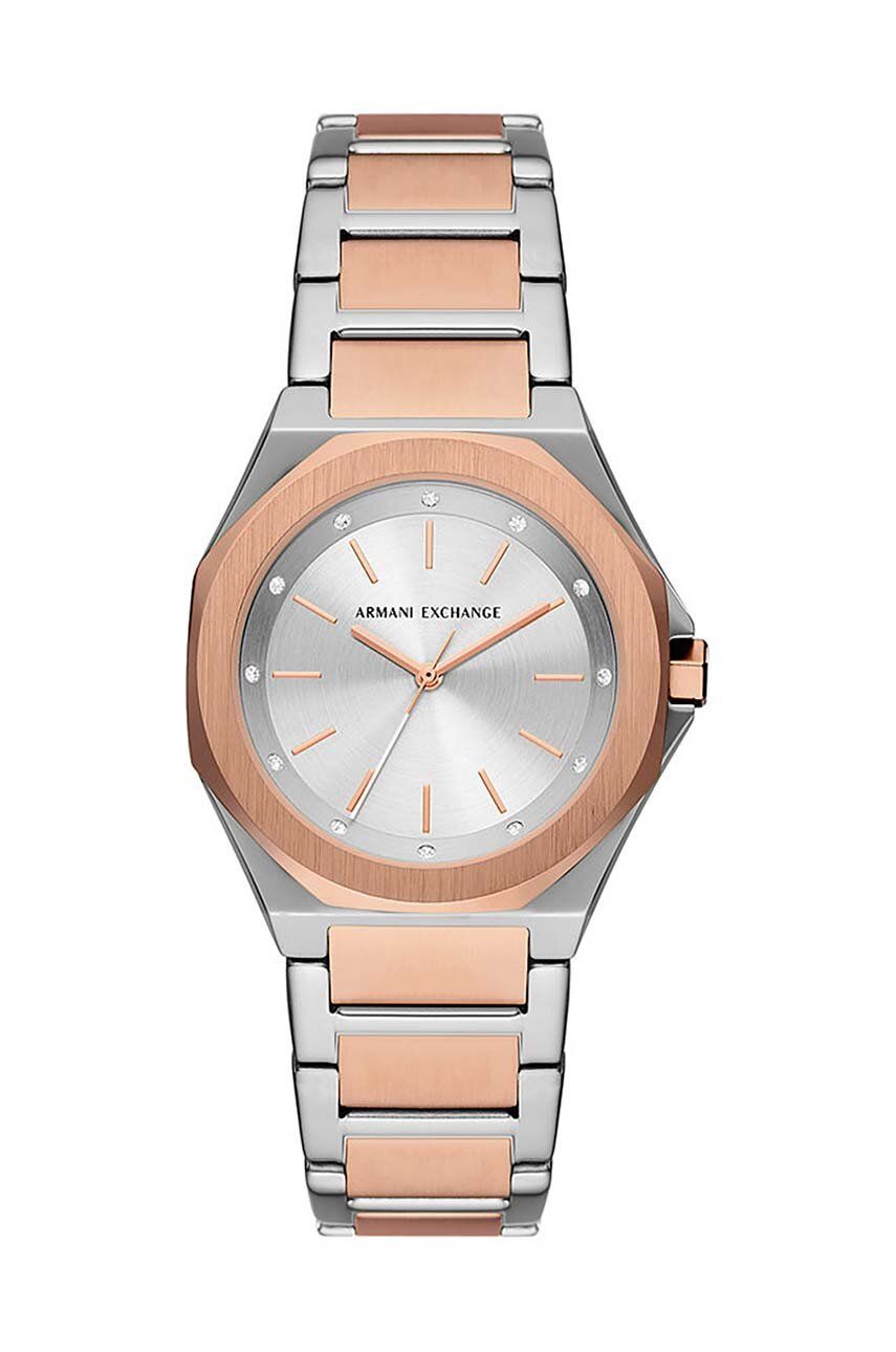 Armani Exchange ceas femei, culoarea argintiu Accesorii imagine 2022 crono24.ro
