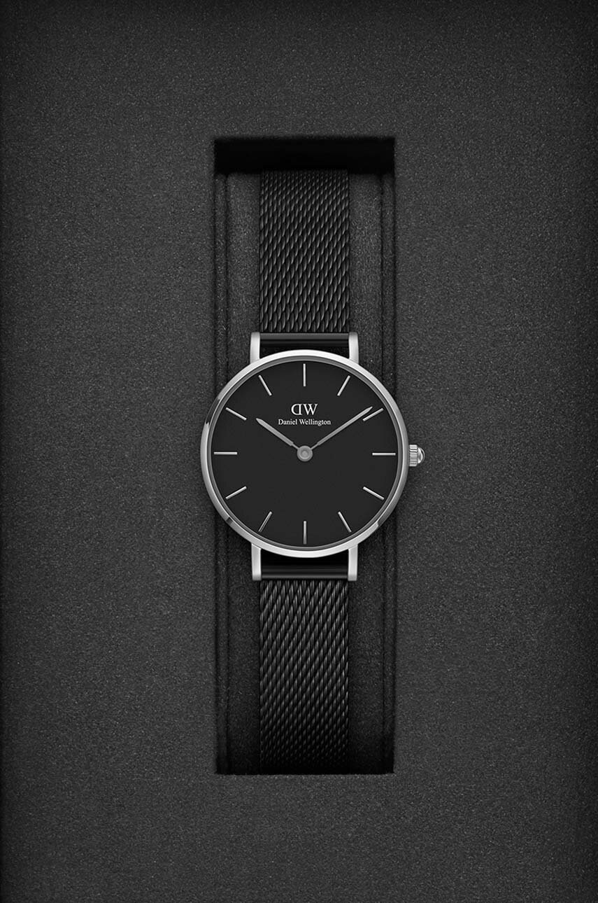 Ρολόι Daniel Wellington Petite 28 Ashfield χρώμα: μαύρο φωτογραφία