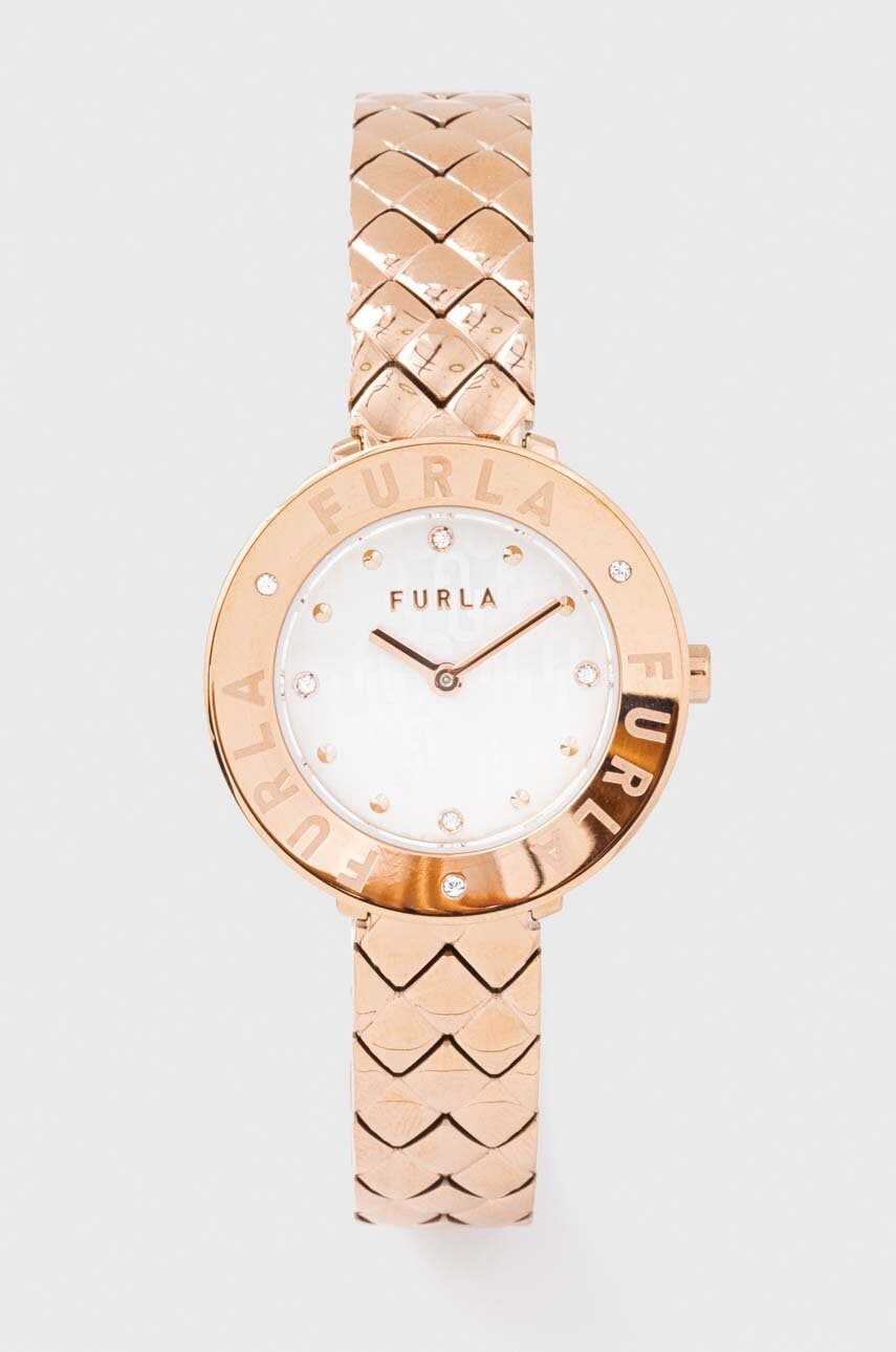 Hodinky Furla růžová barva